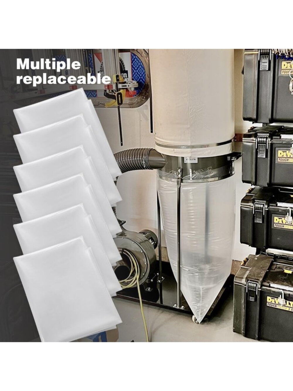 30 Pack Clear Dust Collector Bags - 5 Mil Thick, 19.5" Diameter, Heavy Duty - Picture 6 of 6